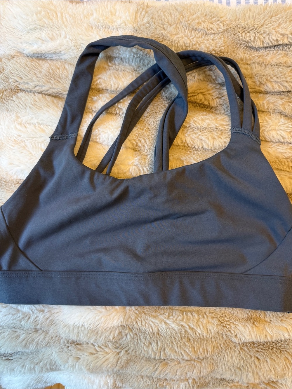 Athleta Blue/Gray Multi-Strap Sports Bralette